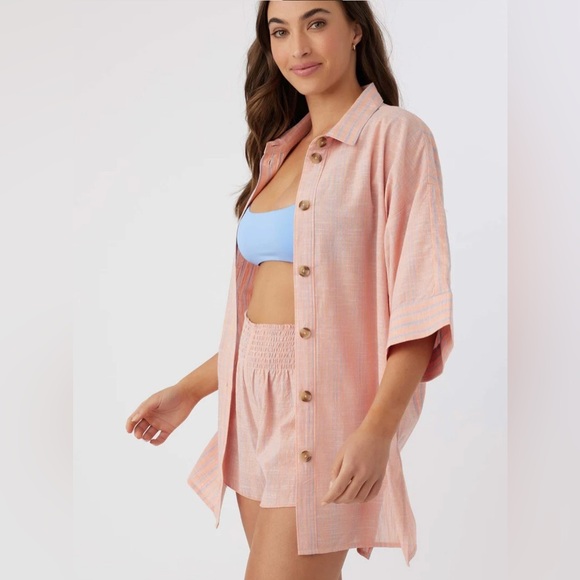 NEW ONEIL- Doris Striped Shirt Top - Picture 2 of 10